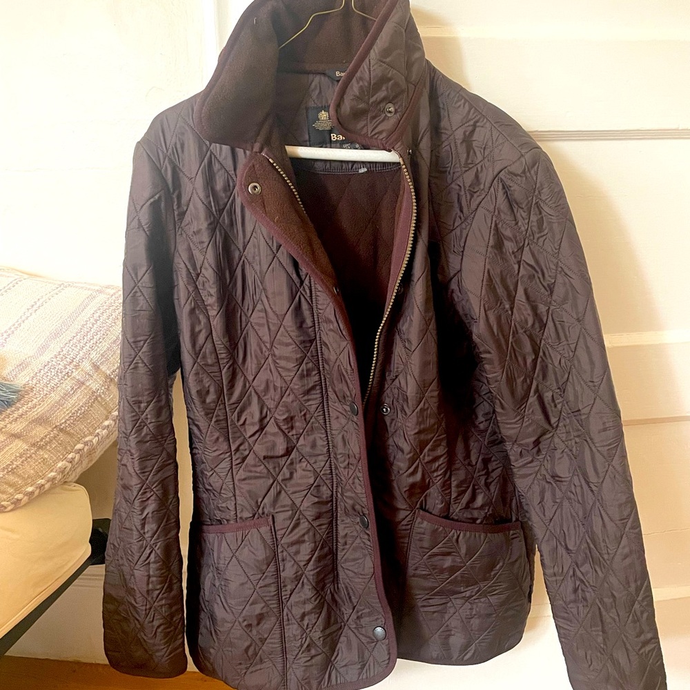 Chocolate Brown Cavalry Polarquilt Barbour- size women’s 8